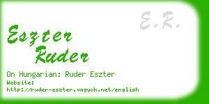 eszter ruder business card